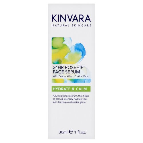 Kinvara Natural Skincare 24Hr Rosehip Face Serum 30ml