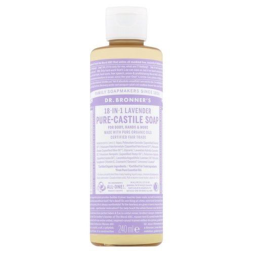 Dr. Bronner's 18-in-1 Lavender Pure-Castile Soap 240ml