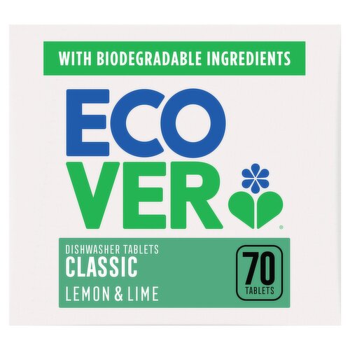 Ecover Lemon & Lime Classic Dishwasher Tablets, 70 Tablets 1.4kg