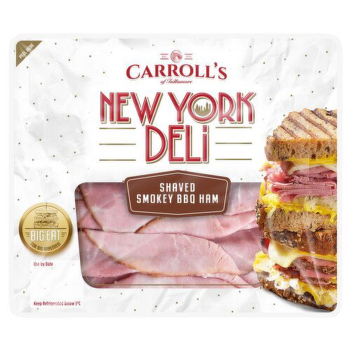 Carroll s of Tullamore New York Deli Shaved Smokey BBQ Ham 90g Dunnes Stores