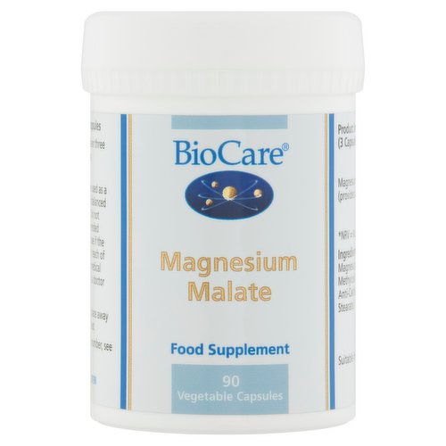 BioCare Magnesium Malate Food Supplement 90 Vegetable Capsules