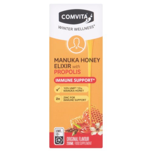 Comvita Winter Wellness Manuka Honey Elixir with Propolis Original Flavour 200ml