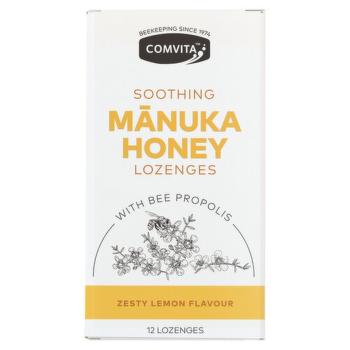 Comvita Manuka Honey Lozenges with Propolis Lemon & Honey 12 x 4.5g (54g)