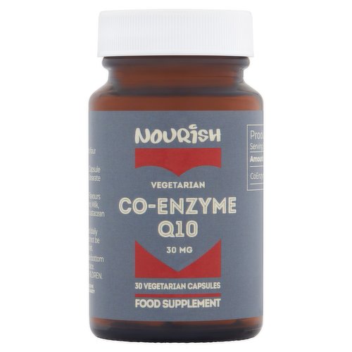 Nourish Co-Enzyme Q10 30mg 30 Vegetarian Capsules