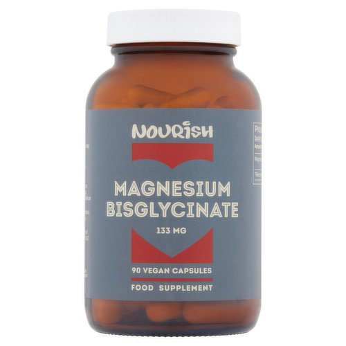 Nourish Magnesium Bisglycinate 133mg 90 Vegan Capsules