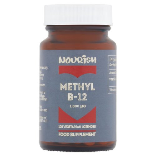 Nourish Methyl B-12 1,000μg 100 Vegetarian Lozenges