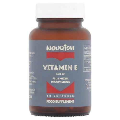 Nourish Vitamin E 400 IU 60 Softgels