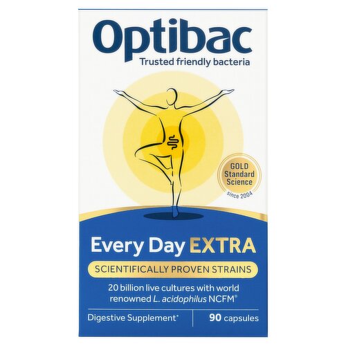 Optibac Every Day Extra - Advanced Vegan Digestive Supplement - 90 Capsules
