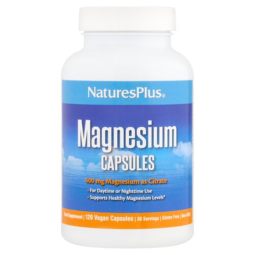 NaturesPlus Magnesium Capsules 120 Vegan Capsules