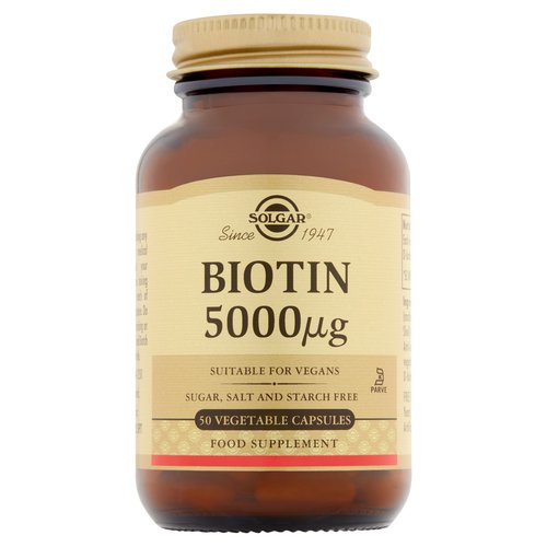 Solgar Biotin 5000µg 50 Vegetable Capsules