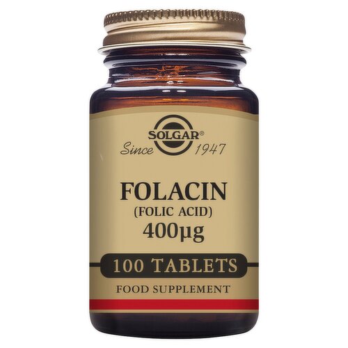 Solgar Folacin (Folic Acid) 400μg 100 Tablets