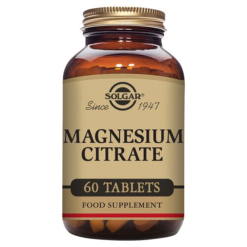 Solgar Magnesium Citrate Food Supplement 60 Tablets