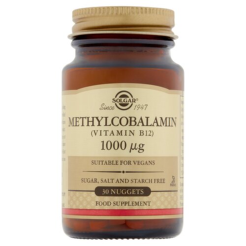 Solgar Methylcobalamin (Vitamin B12) 1000 µg 30 Nuggets