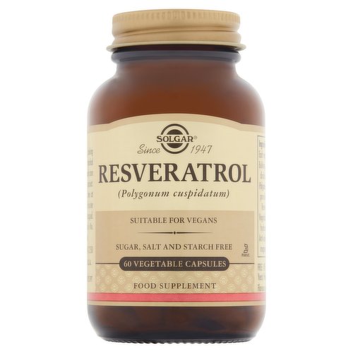 Solgar Resveratrol (Polygonum Cuspidatum) 60 Vegetable Capsules