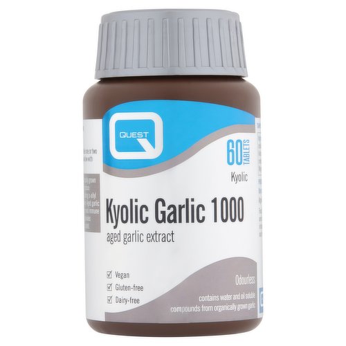 Quest Kyolic Garlic 1000 Odourless 60 Tablets