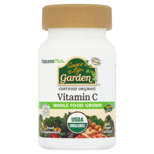 NaturesPlus Source of Life Garden Vitamin C 60 Vegan Capsules
