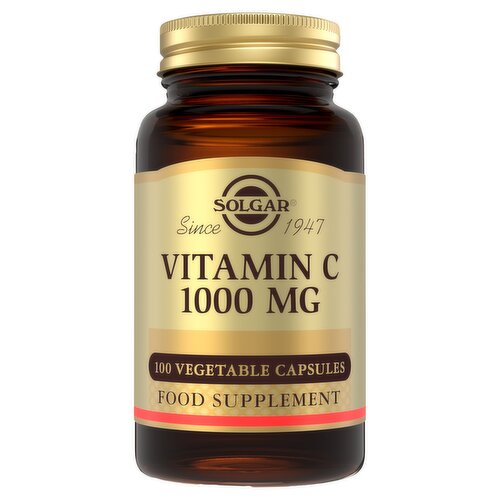 Solgar 100 Vitamin C 1000 mg Vegetable Capsules Food Supplement