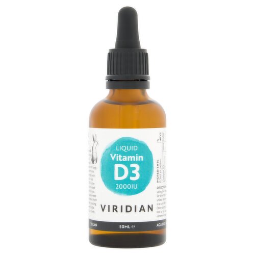 Viridian Liquid Vitamin D3 2000IU 50ml