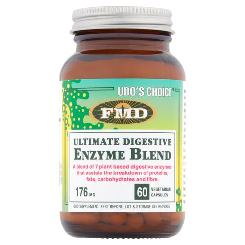 FMD Udo's Choice Ultimate Digestive Enzyme Blend 176mg 60 Vegetarian Capsules 10.6g