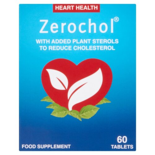 Zerochol Heart Health Food Supplement 60 Tablets 61g
