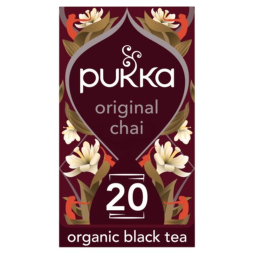 Pukka Organic Original Chai Tea 20 Home Compostable Herbal Tea Bags