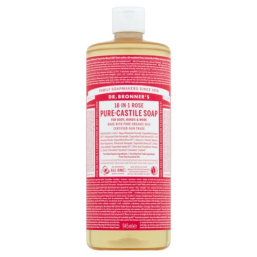 Dr. Bronner's 18-in-1 Rose Pure-Castile Soap 945ml