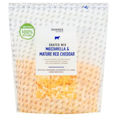 Dunnes Stores Grated Mix Mozzarella & Mature Red Cheddar 200g