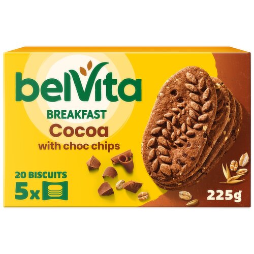 Belvita Chocolate Chip Cereal Biscuit Snack Bars Multipack 225g (5 x 45g)