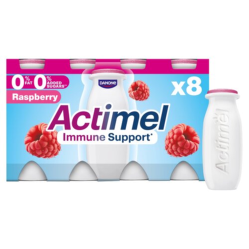 Actimel 0% Fat Raspberry 8 x 100g (800g)