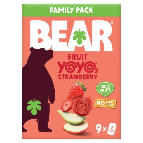 Bear Fruit Yoyos Scrumptious Strawberry 9 x 20g