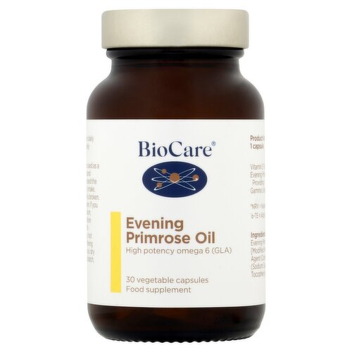 BioCare Evening Primrose Oil 30 Vegetable Capsules Food Supplement