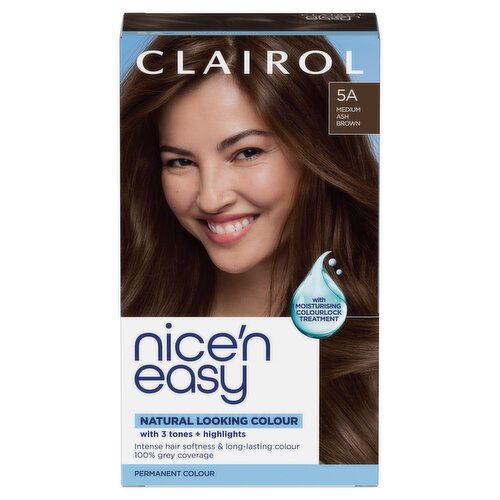 Clairol Nice'n Easy Permanent Hair Dye 5A Medium Ash Brown