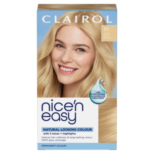 Clairol Nice'n Easy Permanent Hair Dye 10 Extra Light Blonde