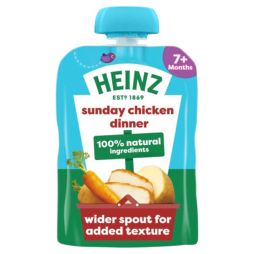 Heinz Sunday Chicken Dinner Baby Food Pouch 7+ Months 130g