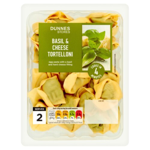 Dunnes Stores Basil & Cheese Tortelloni 250g