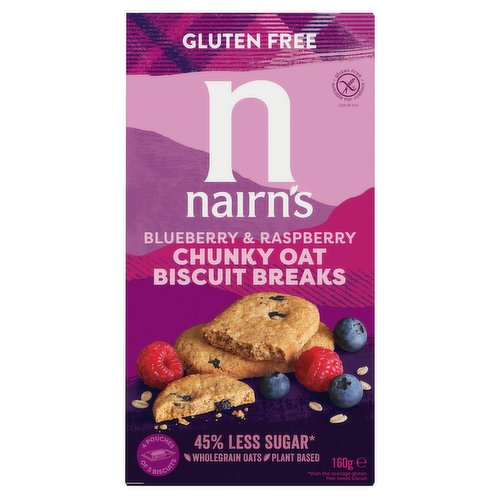 Nairn's Blueberry & Raspberry Chunky Oats Biscuit Breaks 160g