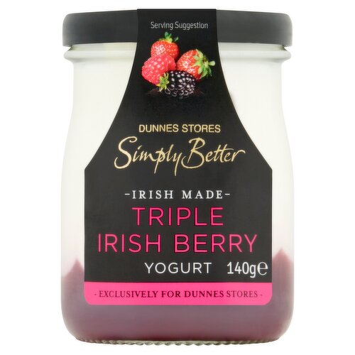 Dunnes Stores Simply Better Triple Irish Berry Yogurt 140g