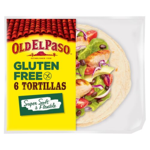 Old El Paso 6 Regular Gluten Free Tortilla Wraps 216G
