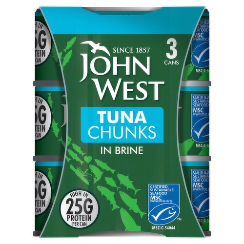 John West Tuna Chunks in Brine 3 x 145g