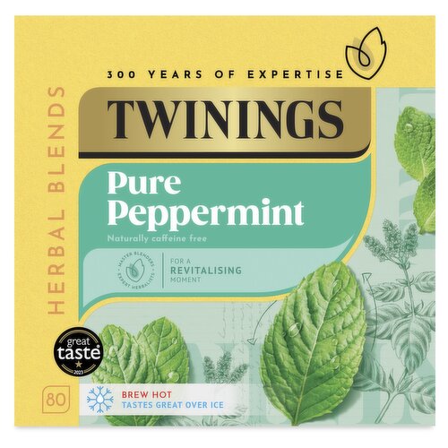 Twinings Pure Peppermint Herbal Tea - 25 Tea Bags (Pack Of 6 Boxes)