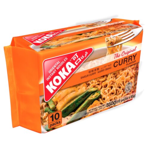 Koka The Original Curry Flavour Oriental Instant Noodles 10 x 85g (850g)