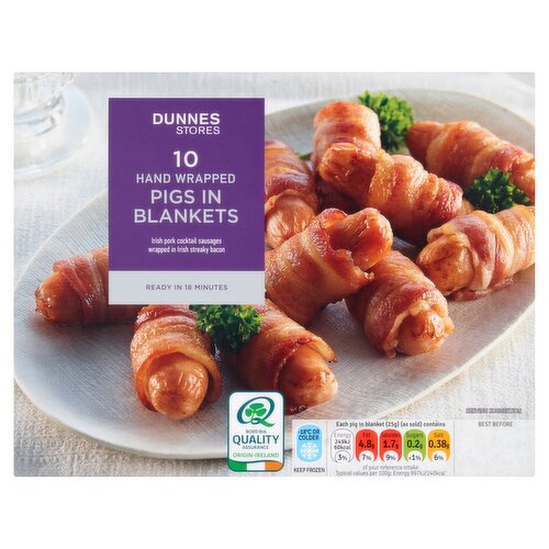 Dunnes Stores 10 Hand Wrapped Pigs in Blankets 250g
