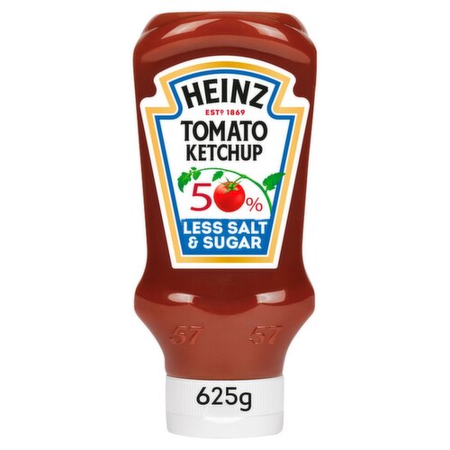 Heinz 50% Less Sugar & Salt Tomato Ketchup 625g