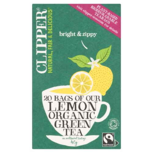 Clipper Lemon Organic Green Tea 20 Bags 40g