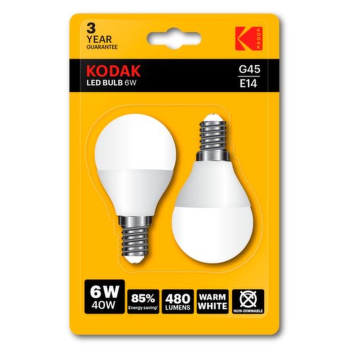 Kodak LED Golf 6W 40W E14 2PK