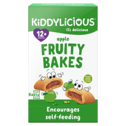 Kiddylicious Apple Fruity Bakes 12+ Months 6 x 22g (132g)