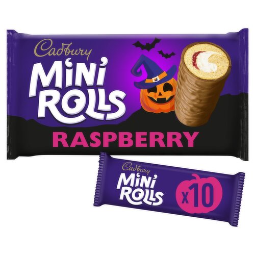 Cadbury Milk Chocolate Raspberry Mini Rolls Cakes 10 Pack