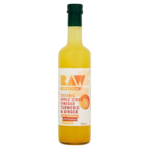 Raw Turmeric & Ginger Organic Apple Cider Vinegar 500ml