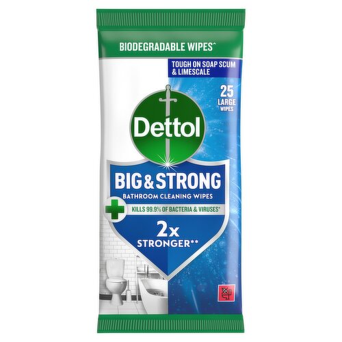 Dettol 25 Big & Strong Bathroom Cleaning Wipes