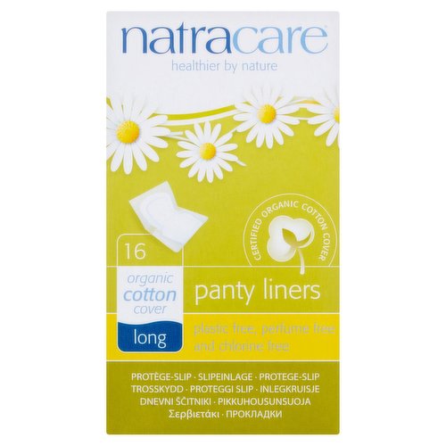 Natracare 16 Organic Cotton Cover Long Panty Liners